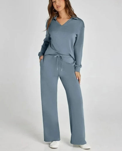 Carly- Elegantes Schlaghosen-Set mit hoher Taille