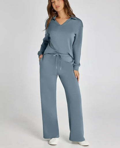 Carly- Elegantes Schlaghosen-Set mit hoher Taille