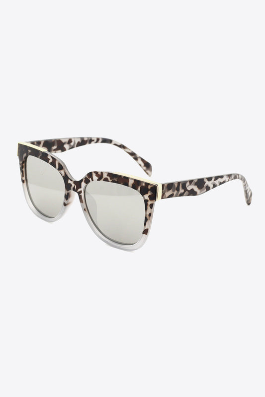 Schildpatt-Vollrand-Sonnenbrille aus Polycarbonat