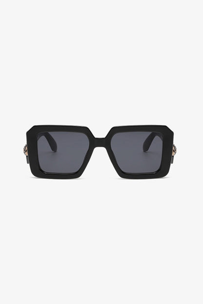 Modische Square-Sonnenbrille mit Polycarbonatgestell