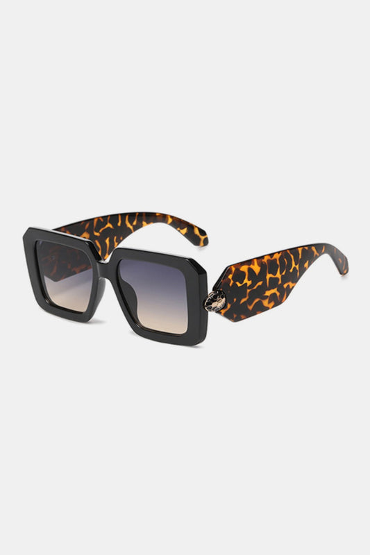 Modische Square-Sonnenbrille mit Polycarbonatgestell