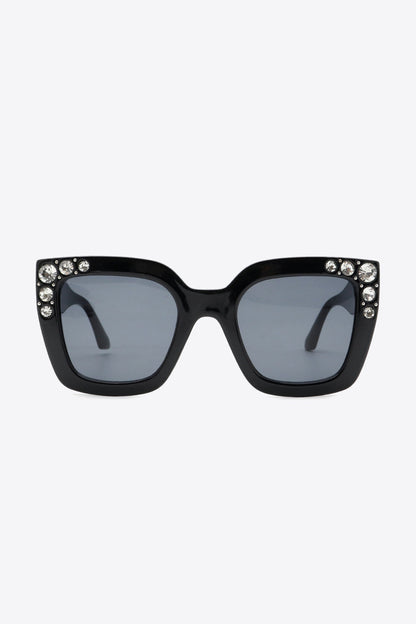Strass-Sonnenbrille aus Polycarbonat