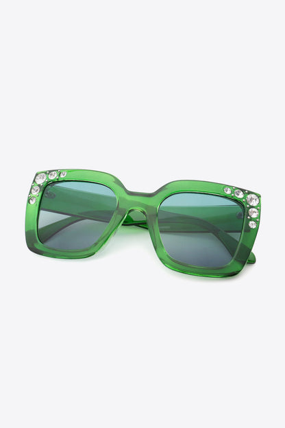 Strass-Sonnenbrille aus Polycarbonat