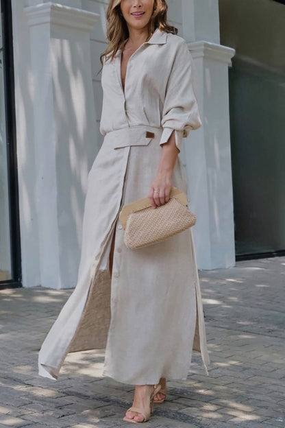 Soléa - Maxikleid aus Leinen