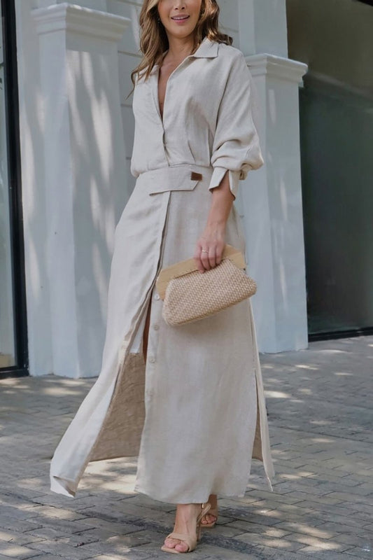 Soléa - Maxikleid aus Leinen