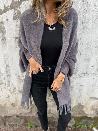 Alina - Eleganter langärmeliger Wickelpulli