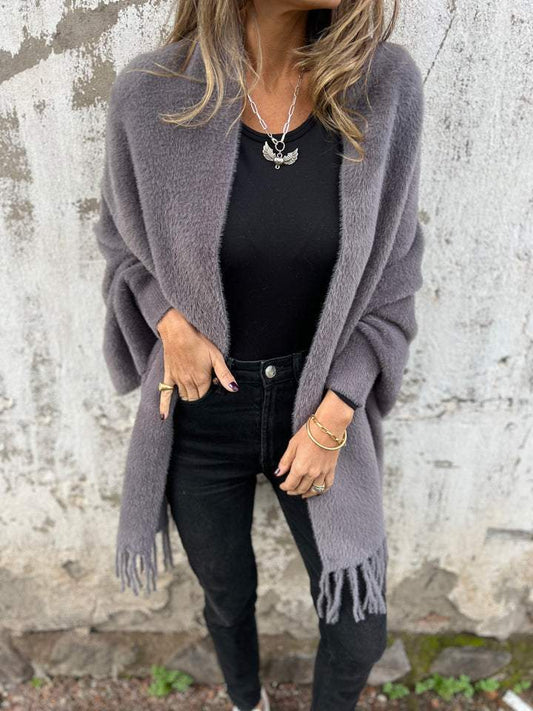 Alina - Eleganter langärmeliger Wickelpulli
