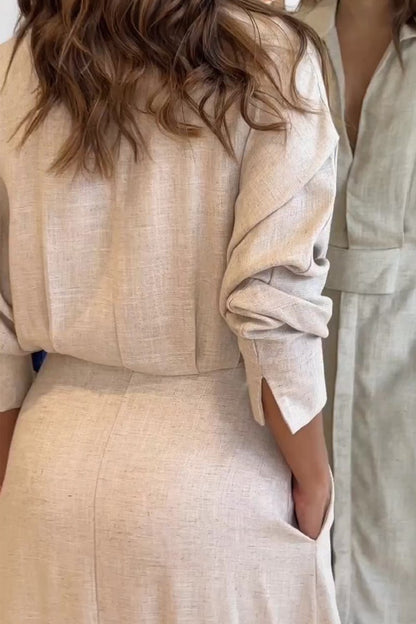 Soléa - Maxikleid aus Leinen
