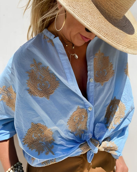Elina – Schicke Bluse im Ibiza-Stil